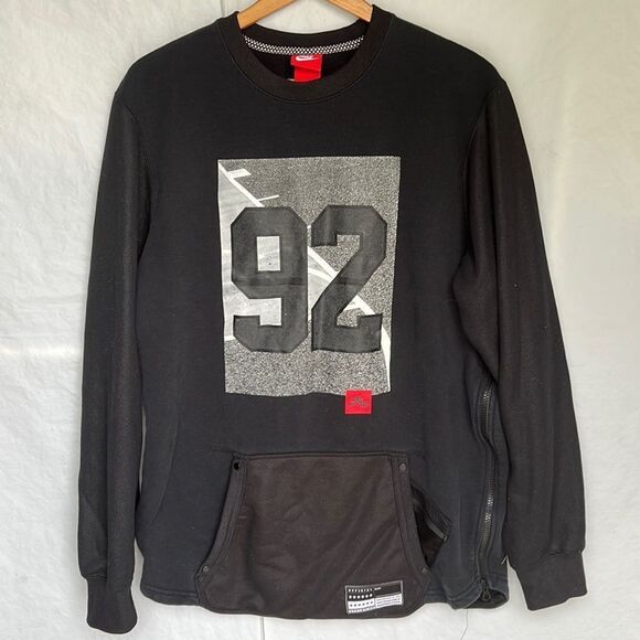 Nike Air men’s black pullover sweatshirt size Large - Picture 1 of 9
